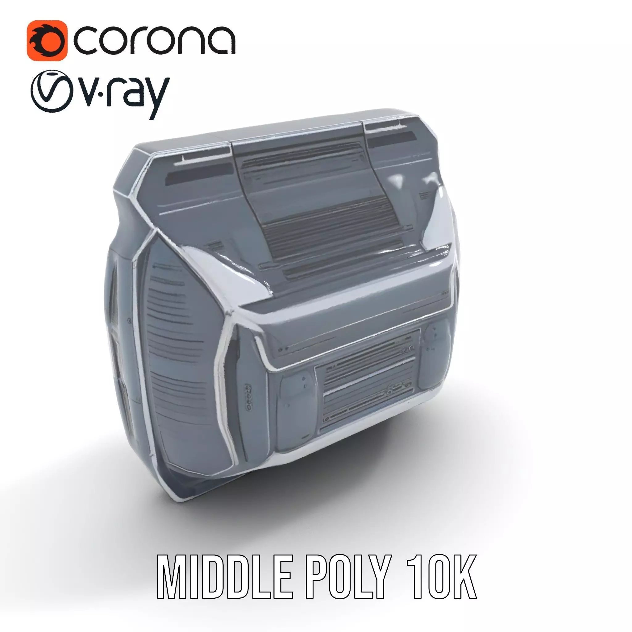 Futuristic Control Panel Model Pack with Interactive Screens Low-poly 3D model_12