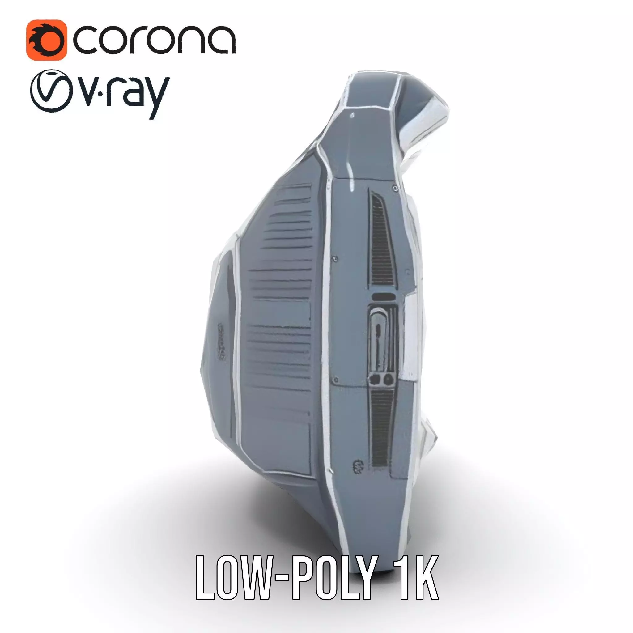 Futuristic Control Panel Model Pack with Interactive Screens Low-poly 3D model_13