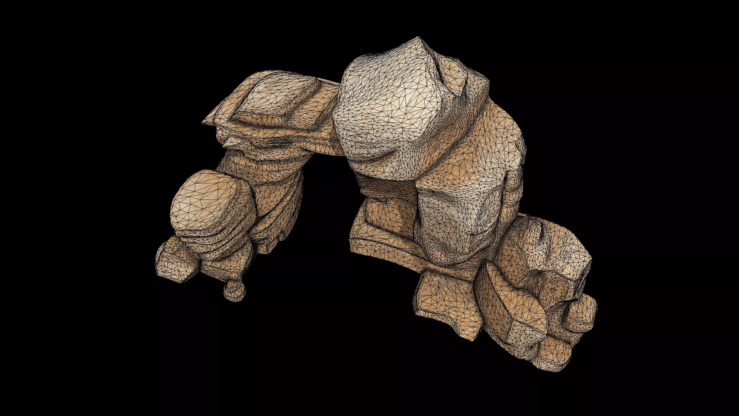 Stylized Rocky Terrain Asset Low-poly 3D model_7