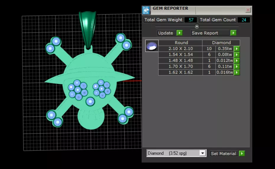 3D Skull Pendant  3D print model_5