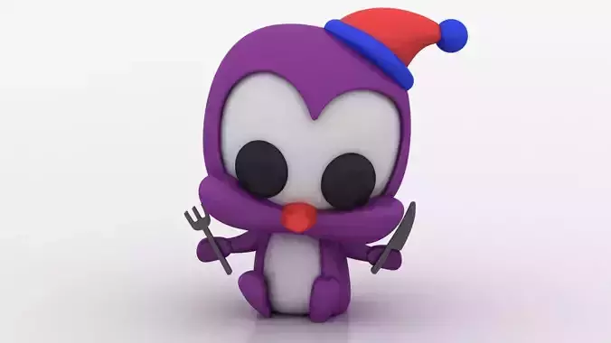 cute penguin toy 3D printable model   3D print model