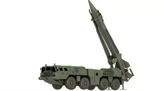 MAZ 543 Scud Missile launcher 3D model