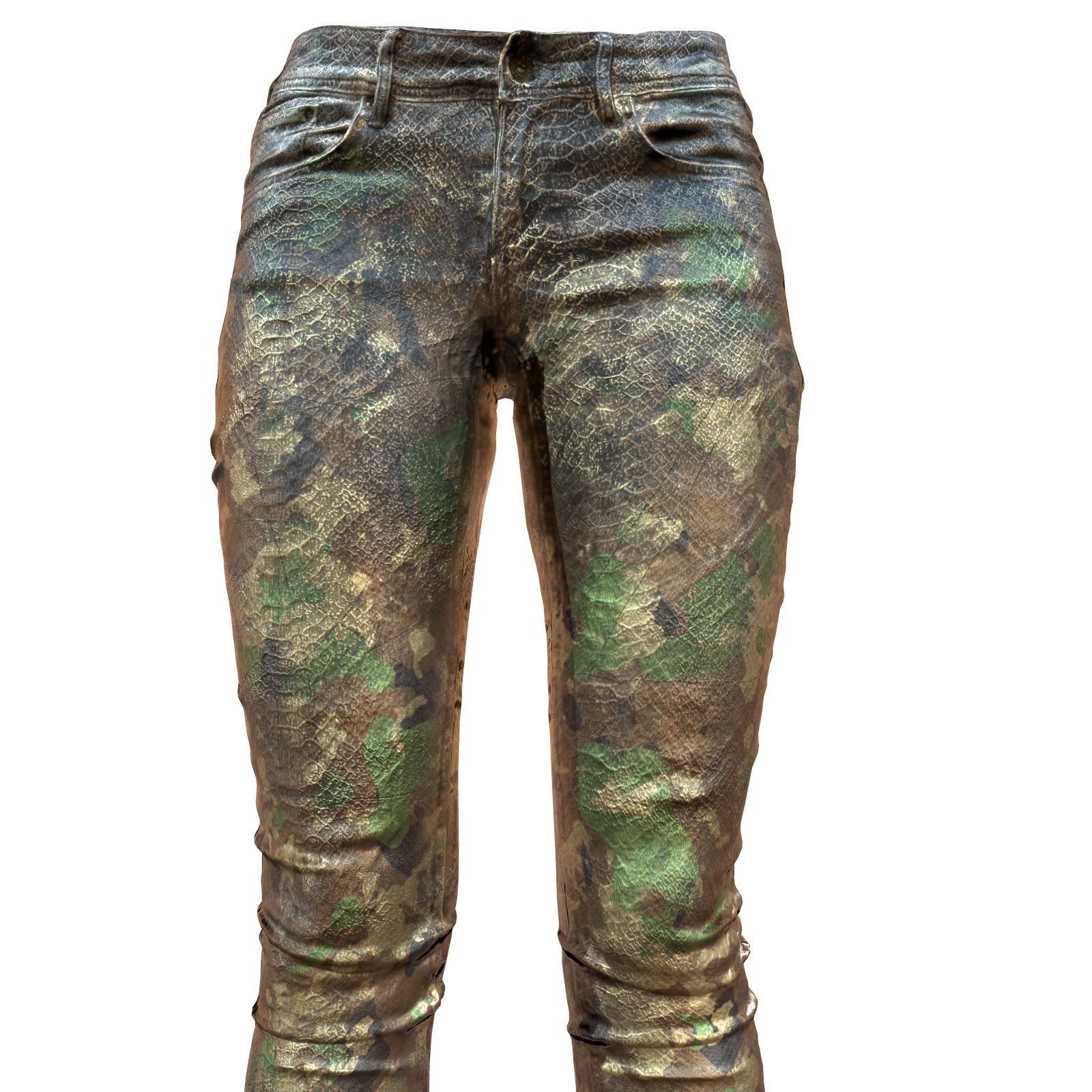 Unreal Pants Camouflage Low-poly 3D model_4