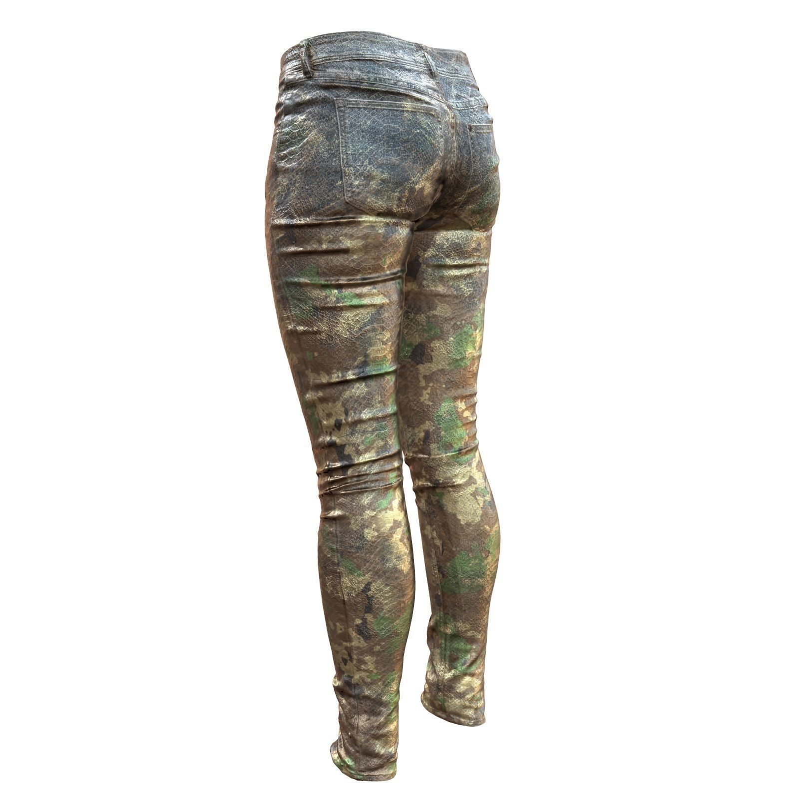 Unreal Pants Camouflage Low-poly 3D model_2
