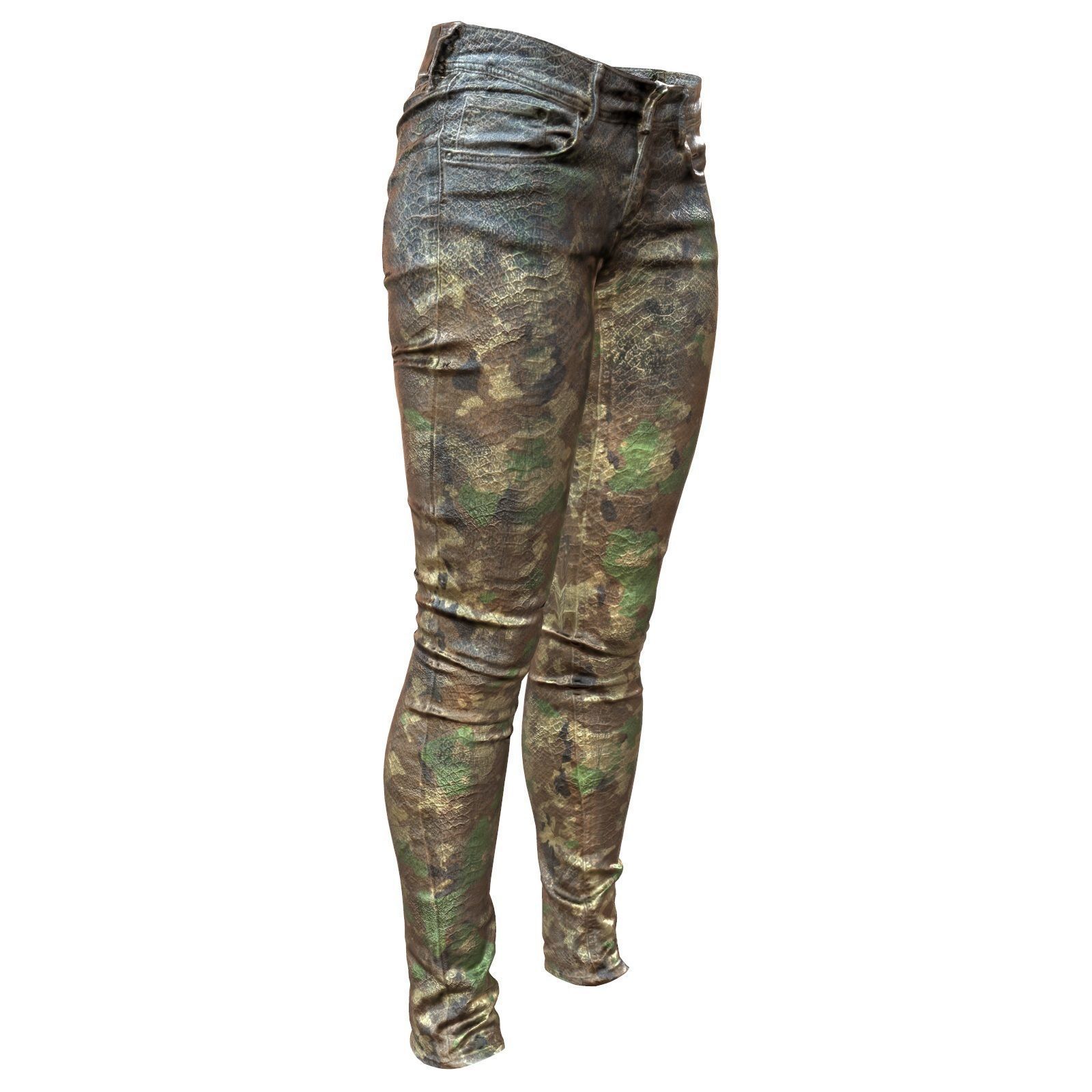 Unreal Pants Camouflage Low-poly 3D model_1