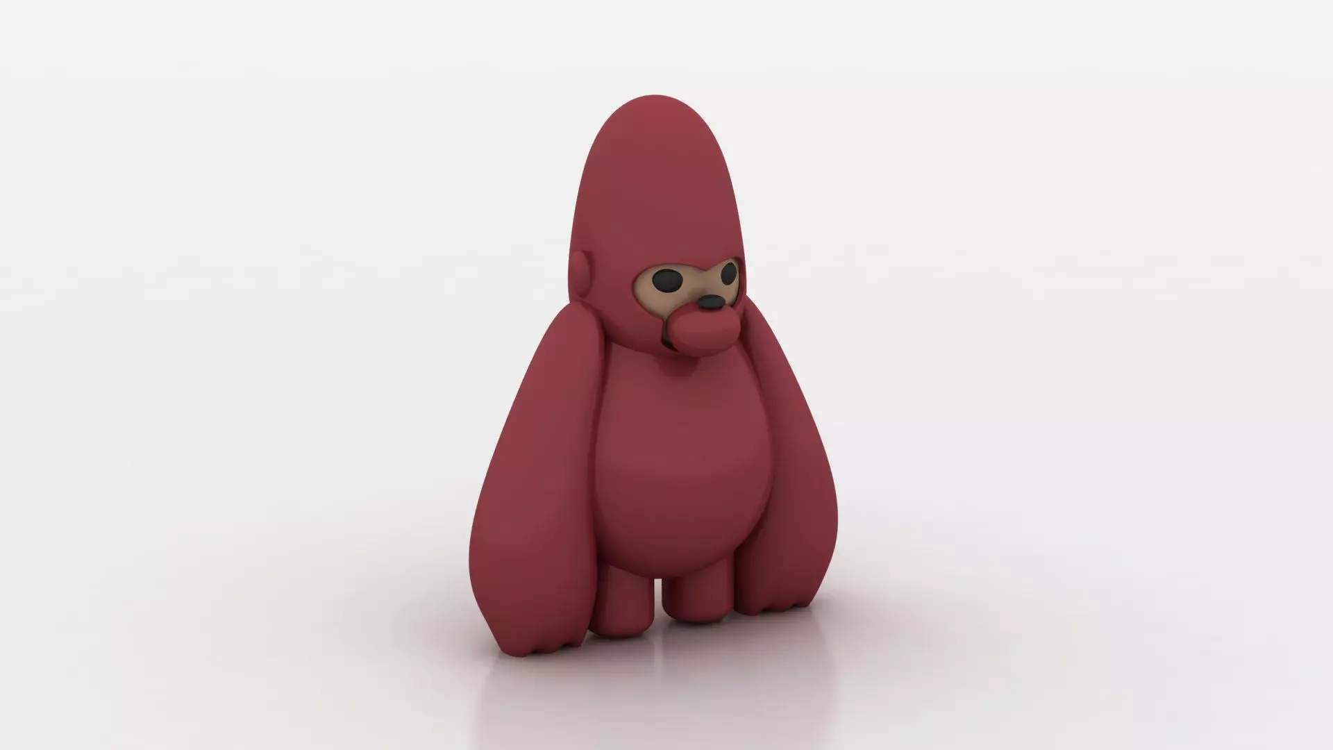 3D gorilla toy 3D printable model 3D print model