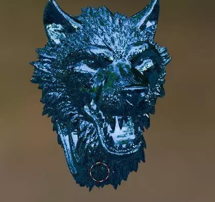 Anello con testa di un Lupo 3D print model_17
