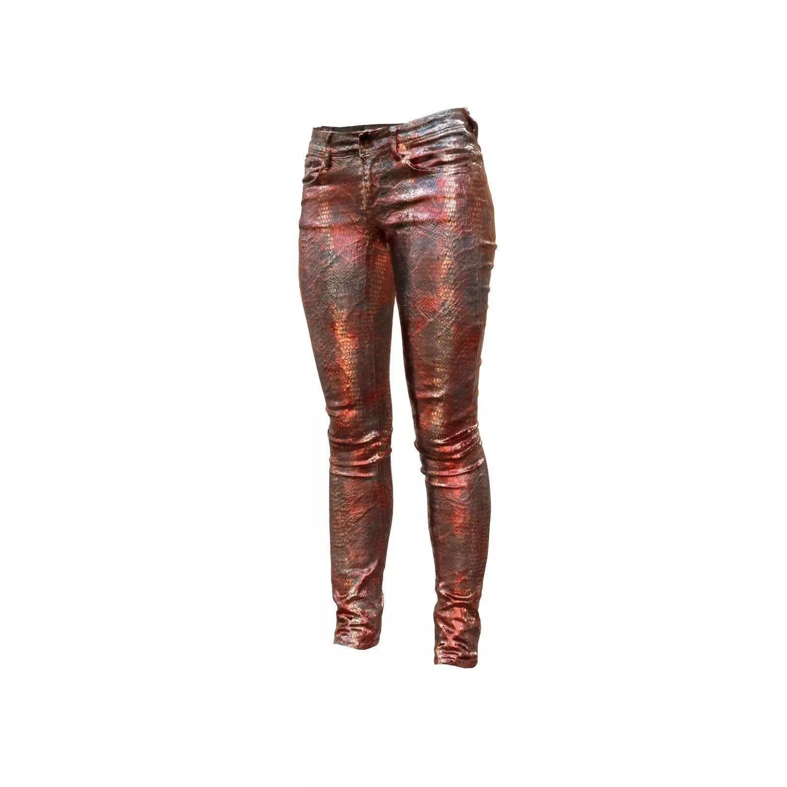Unreal Pants Shiny Red Low-poly 3D model_0