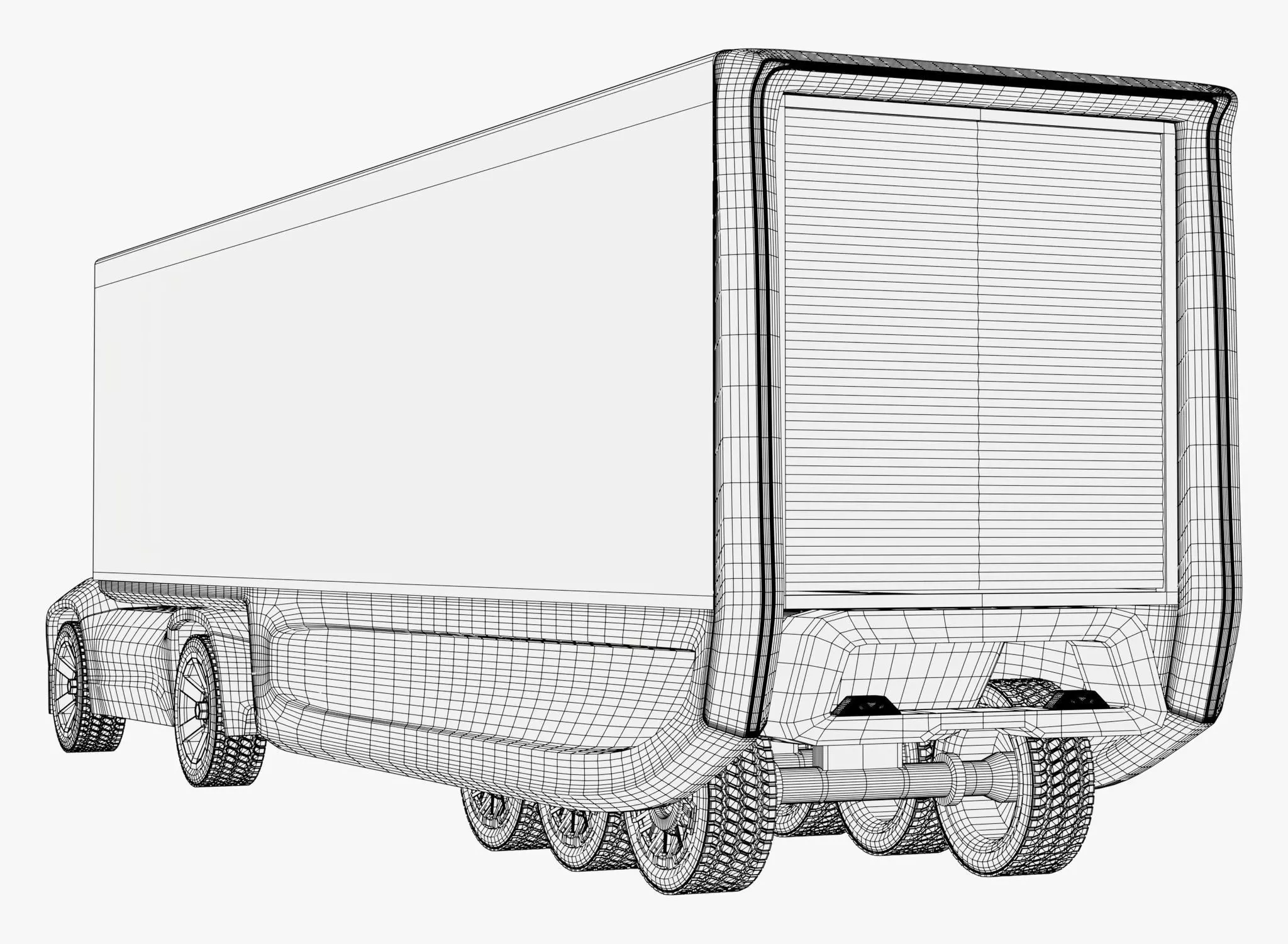 Autonomous Futuristic Cargo Truck M1 3D model_11