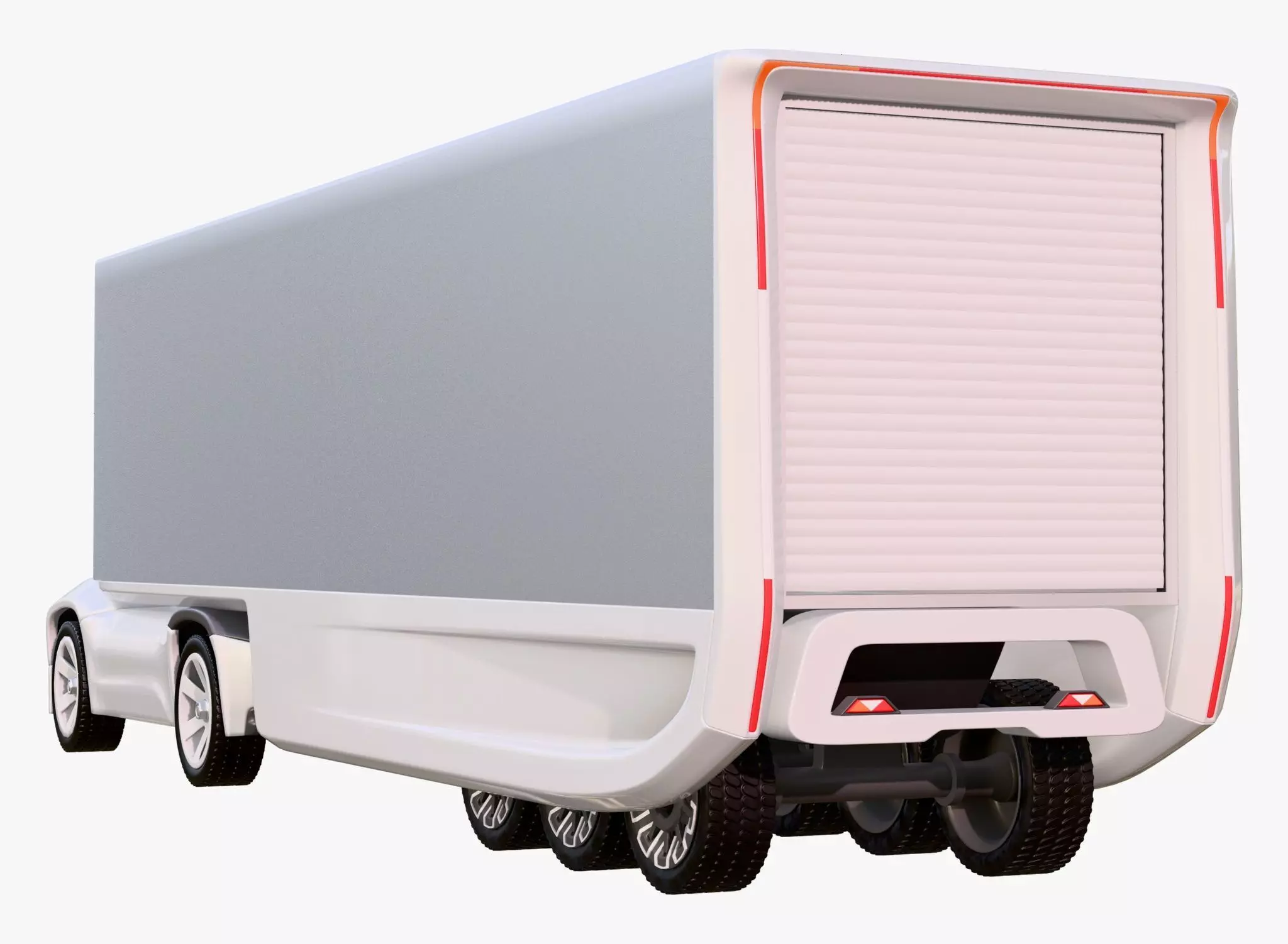 Autonomous Futuristic Cargo Truck M1 3D model_5