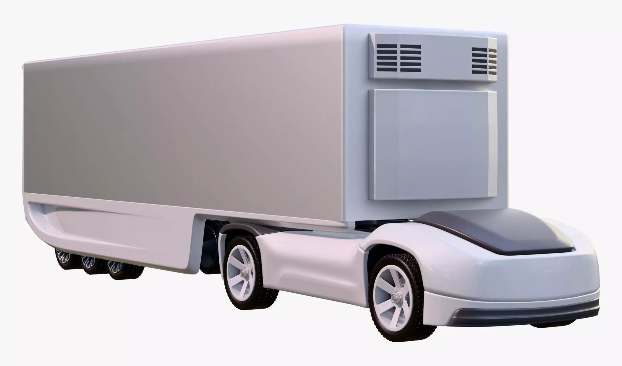 Autonomous Futuristic Cargo Truck M1 3D model_1