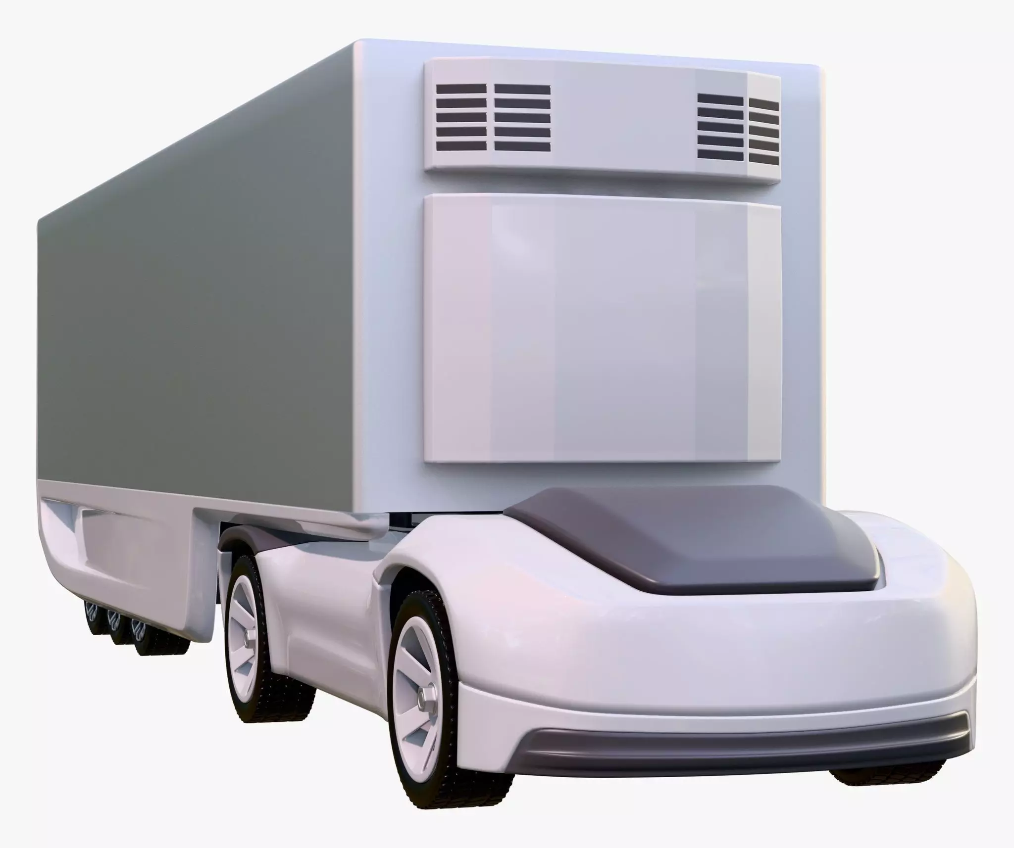 Autonomous Futuristic Cargo Truck M1 3D model_2