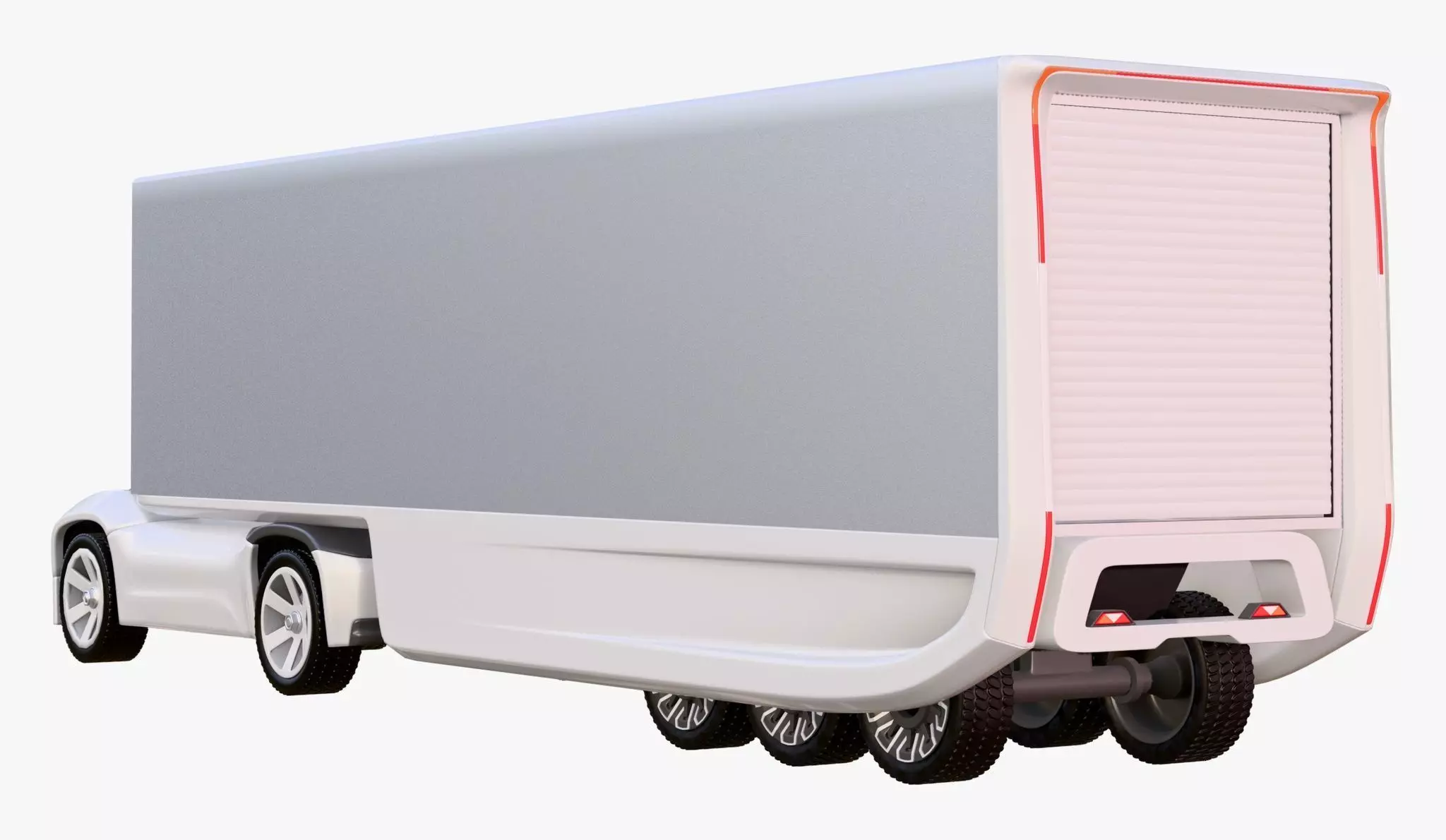 Autonomous Futuristic Cargo Truck M1 3D model_4
