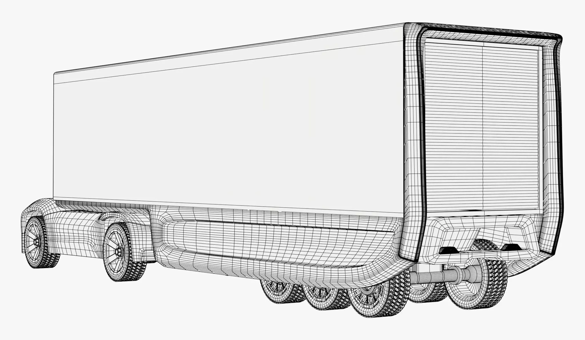 Autonomous Futuristic Cargo Truck M1 3D model_10