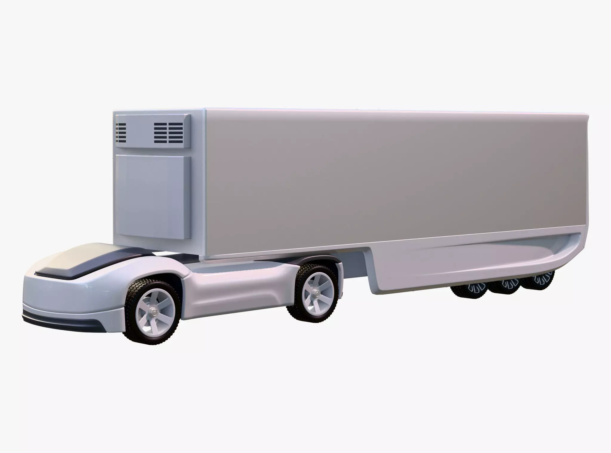 Autonomous Futuristic Cargo Truck M1 3D model_0