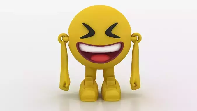 laughing emoji toy 3D printable model  