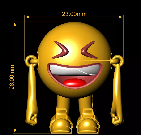 laughing emoji toy 3D printable model 3D print model_3