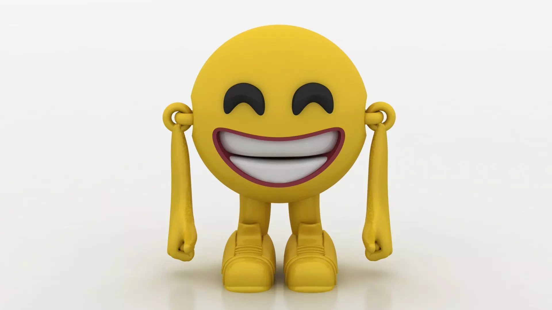 laugh emoji toy 3D printable model 3D print model_3