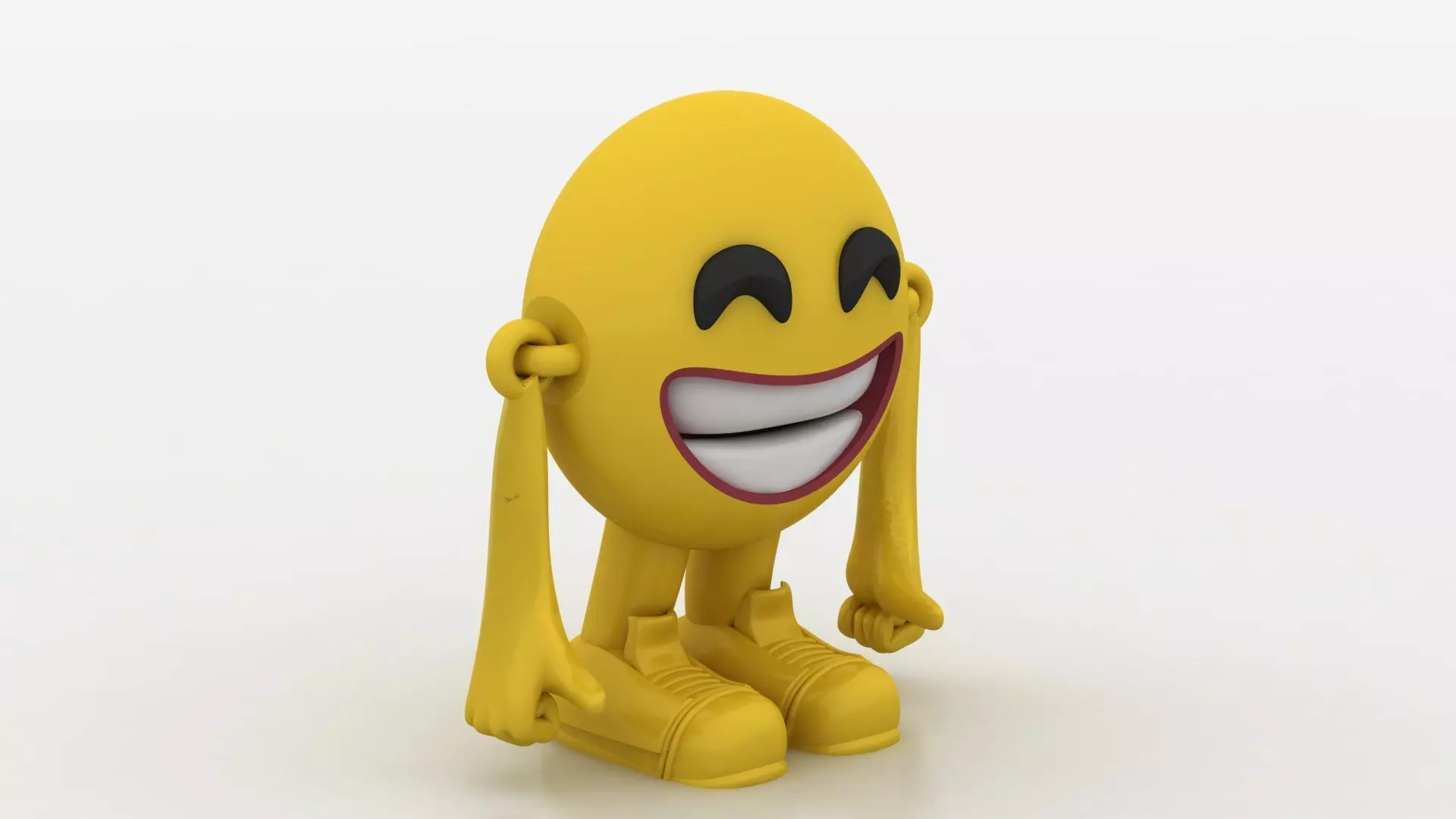 laugh emoji toy 3D printable model 3D print model_1