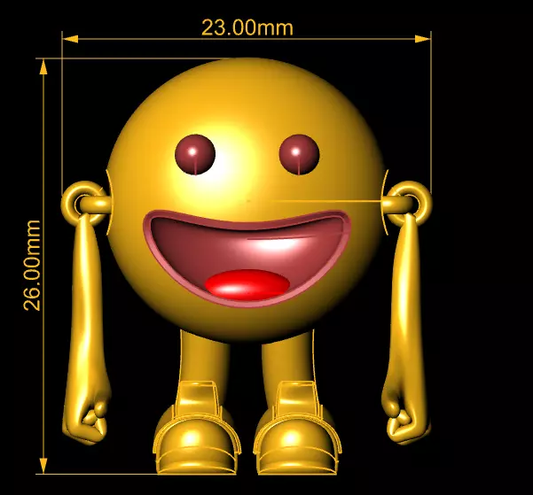 smiley face toy 3D printable model 3D print model_3