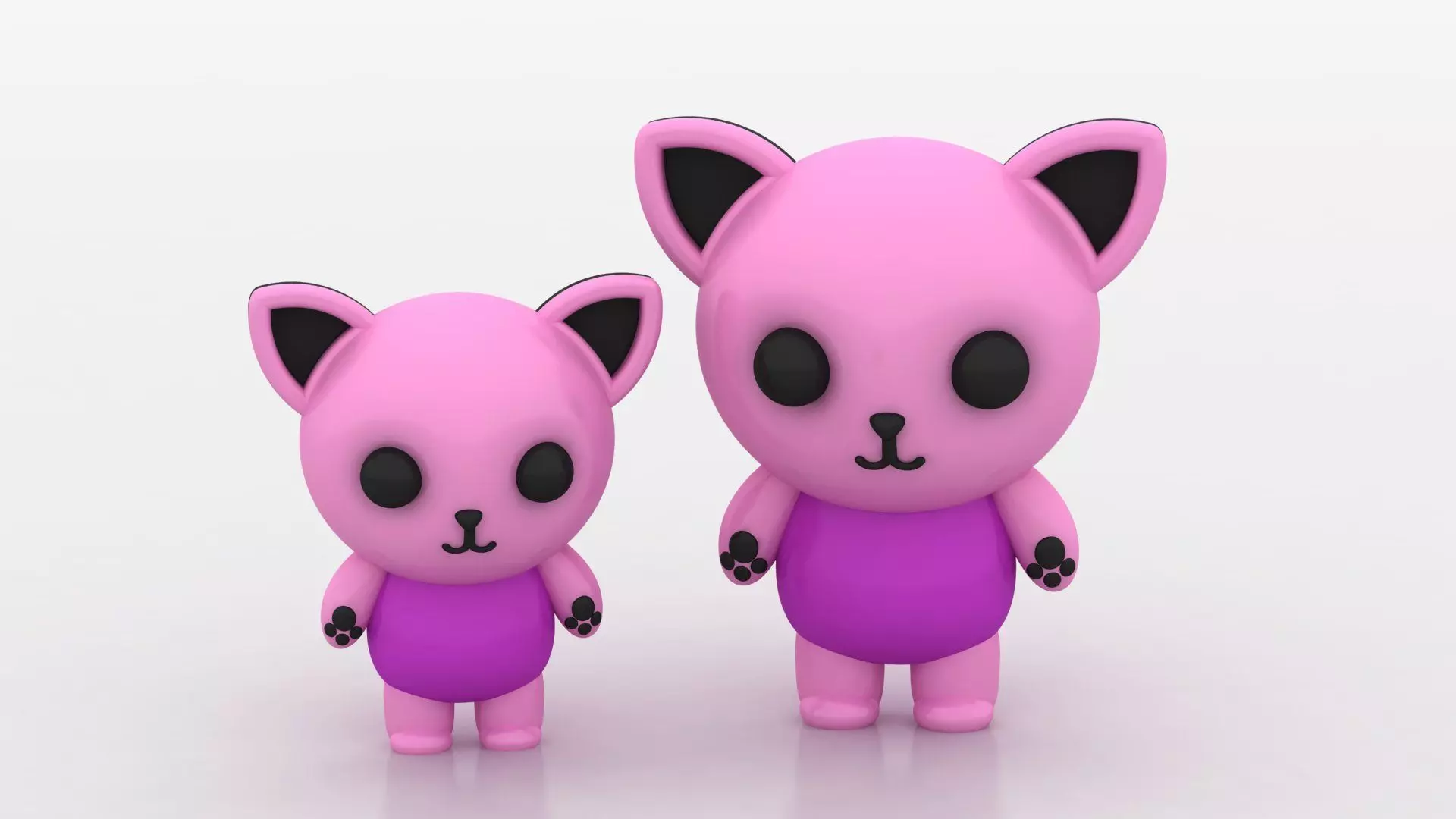 kawaii cat toy 3D printable model 3D print model
