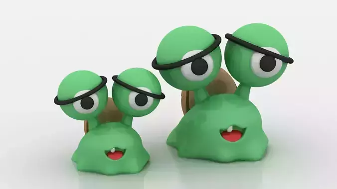 cartoon slug toy 3D printable model   3D print model