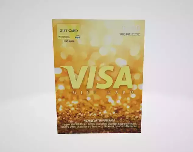 50 Visa Balloon Gift Card Low-poly 3D model
