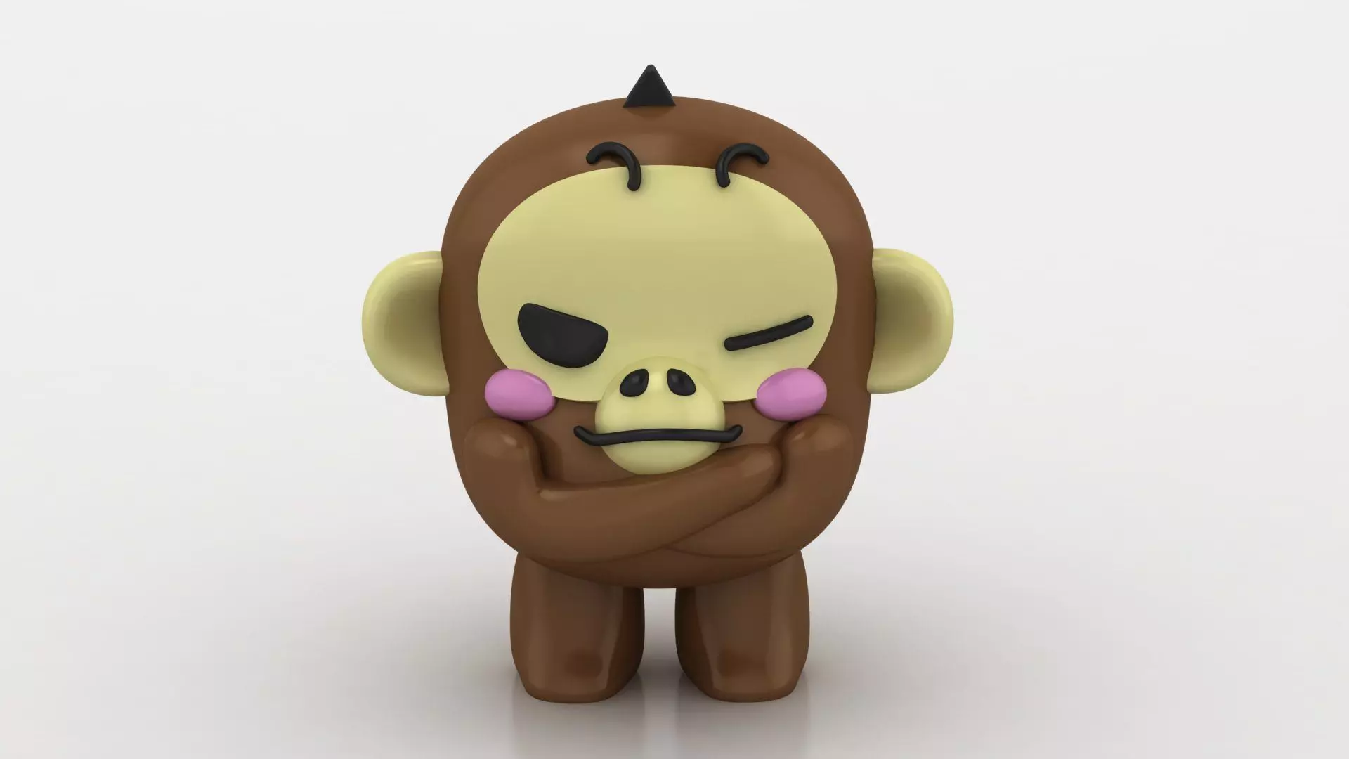 cute monkey character 3D printable model   3D print model_0