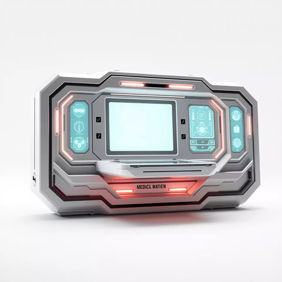 Futuristic Medical Console model pack Low-poly 3D model_3