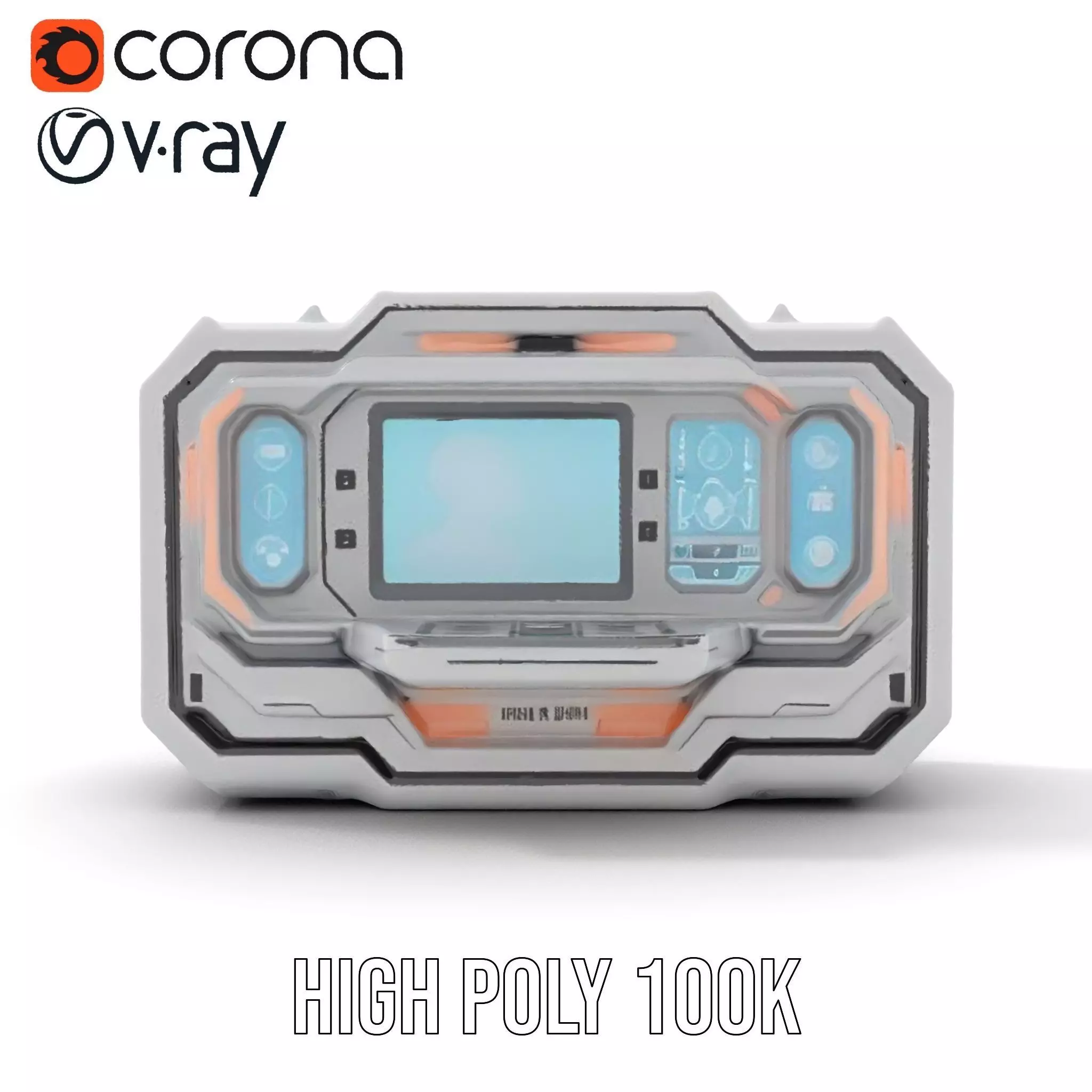 Futuristic Medical Console model pack Low-poly 3D model_24