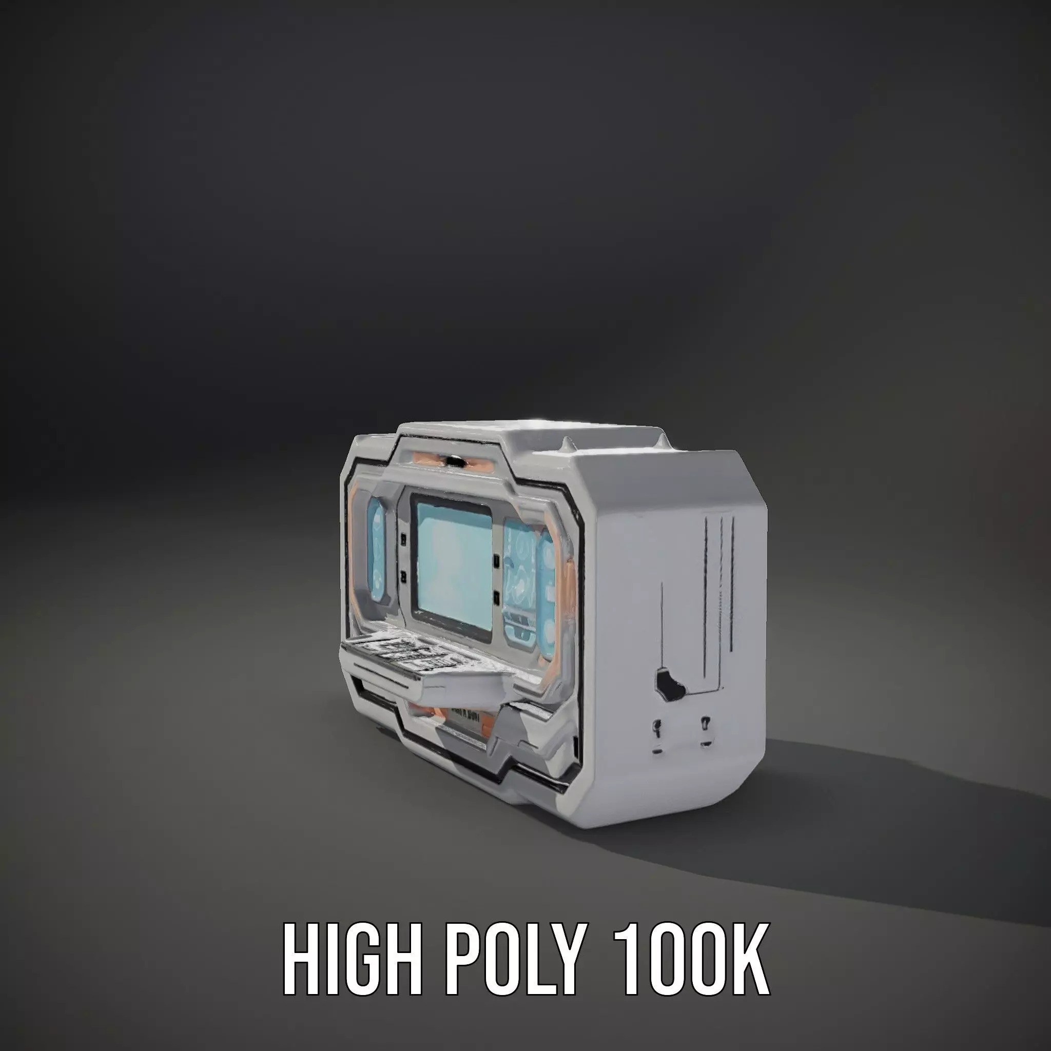 Futuristic Medical Console model pack Low-poly 3D model_9