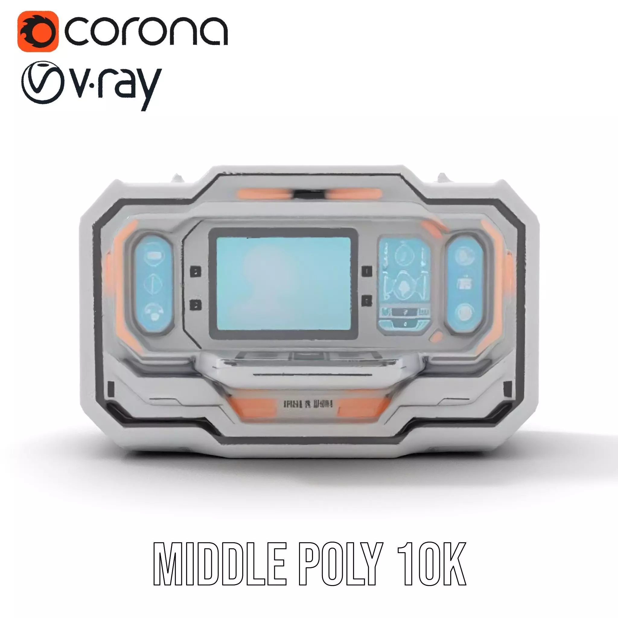 Futuristic Medical Console model pack Low-poly 3D model_22