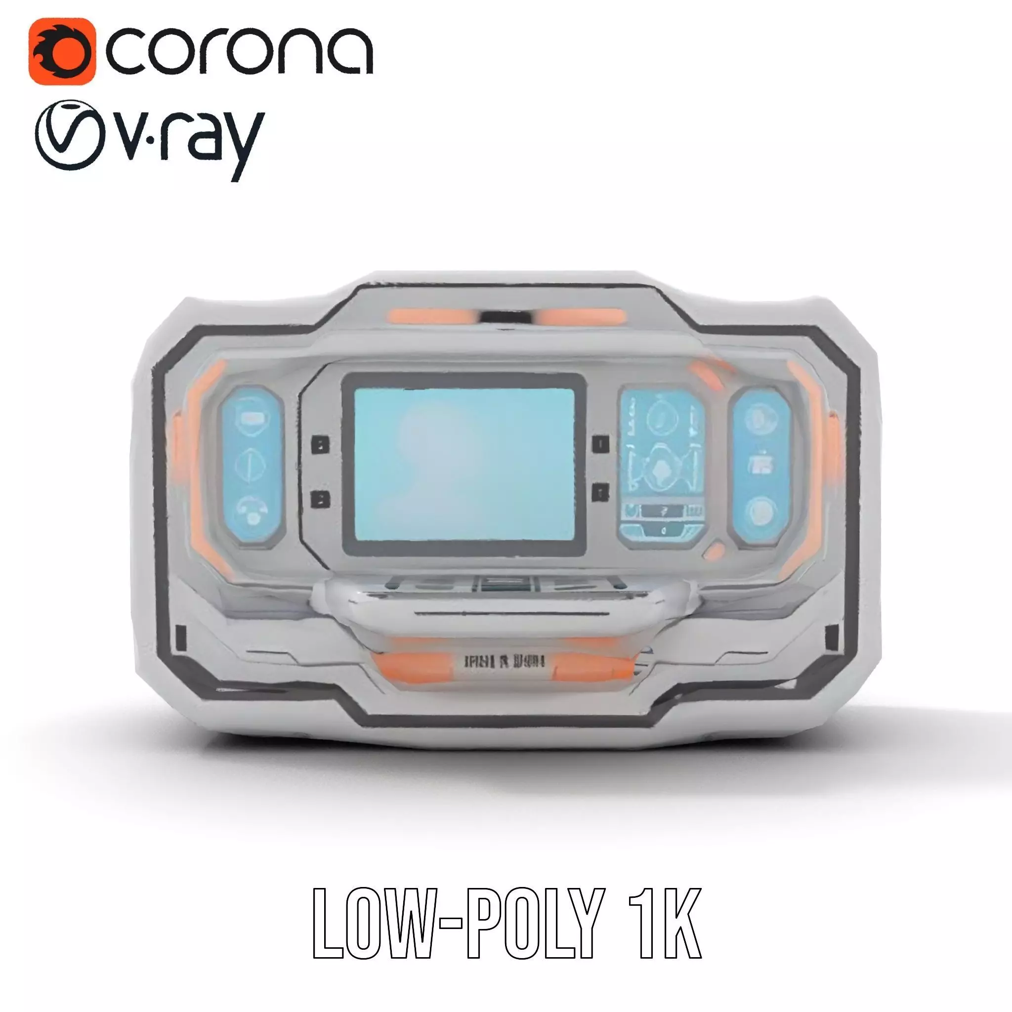 Futuristic Medical Console model pack Low-poly 3D model_26