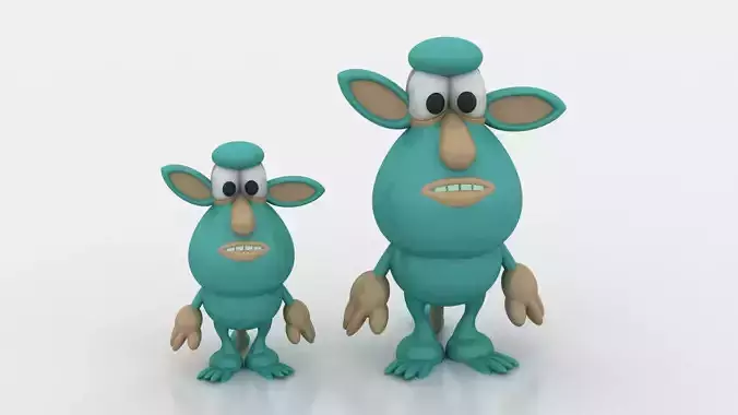 cartoon alien toy 3D printable model  