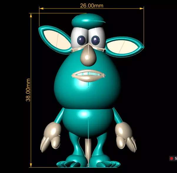 cartoon alien toy 3D printable model   3D print model_3