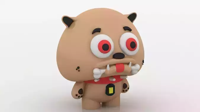 3D cute monster toy 3D printable model   3D print model