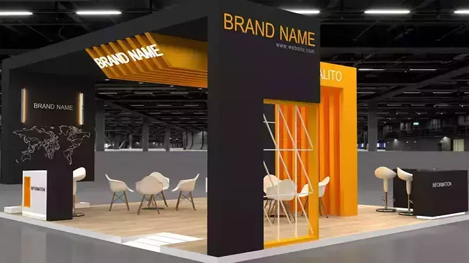 3D booth Stand 3D model