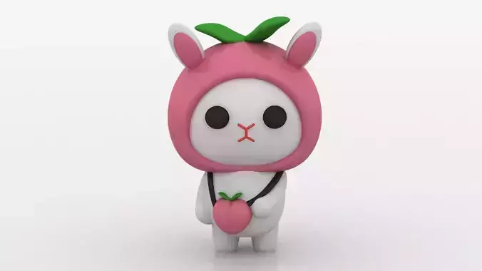 kawaii bunny toy 3D printable model  