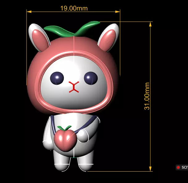 kawaii bunny toy 3D printable model 3D print model_3