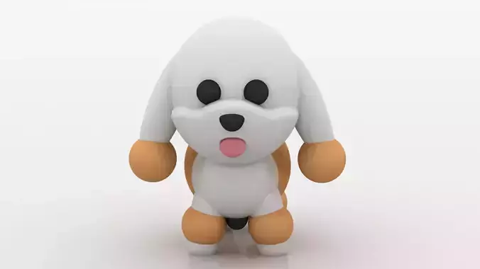  chibi dog collectible 3D printable model  