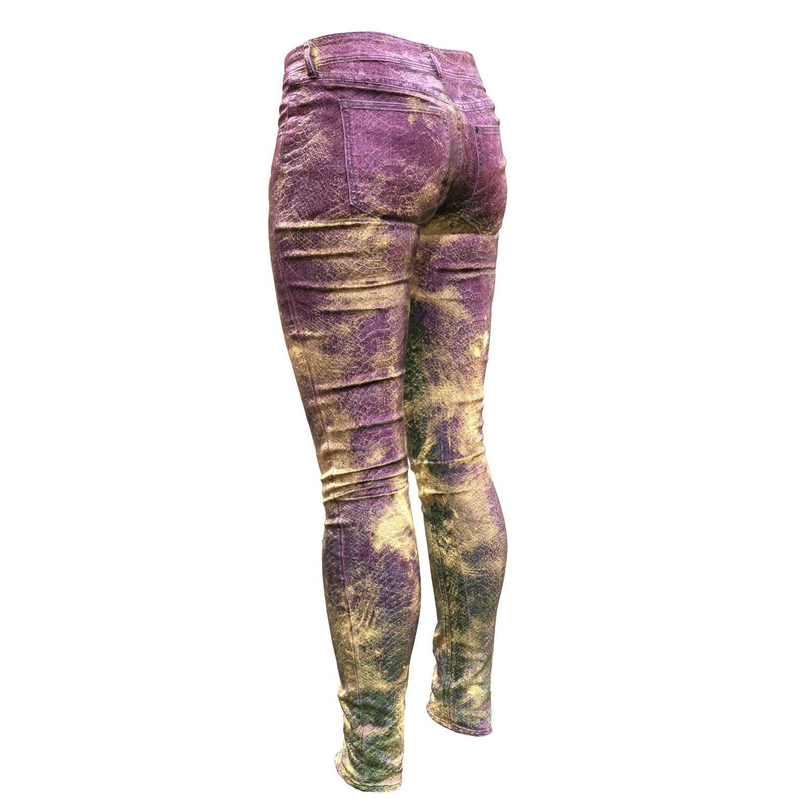 Unreal Pants Purple Low-poly 3D model_1