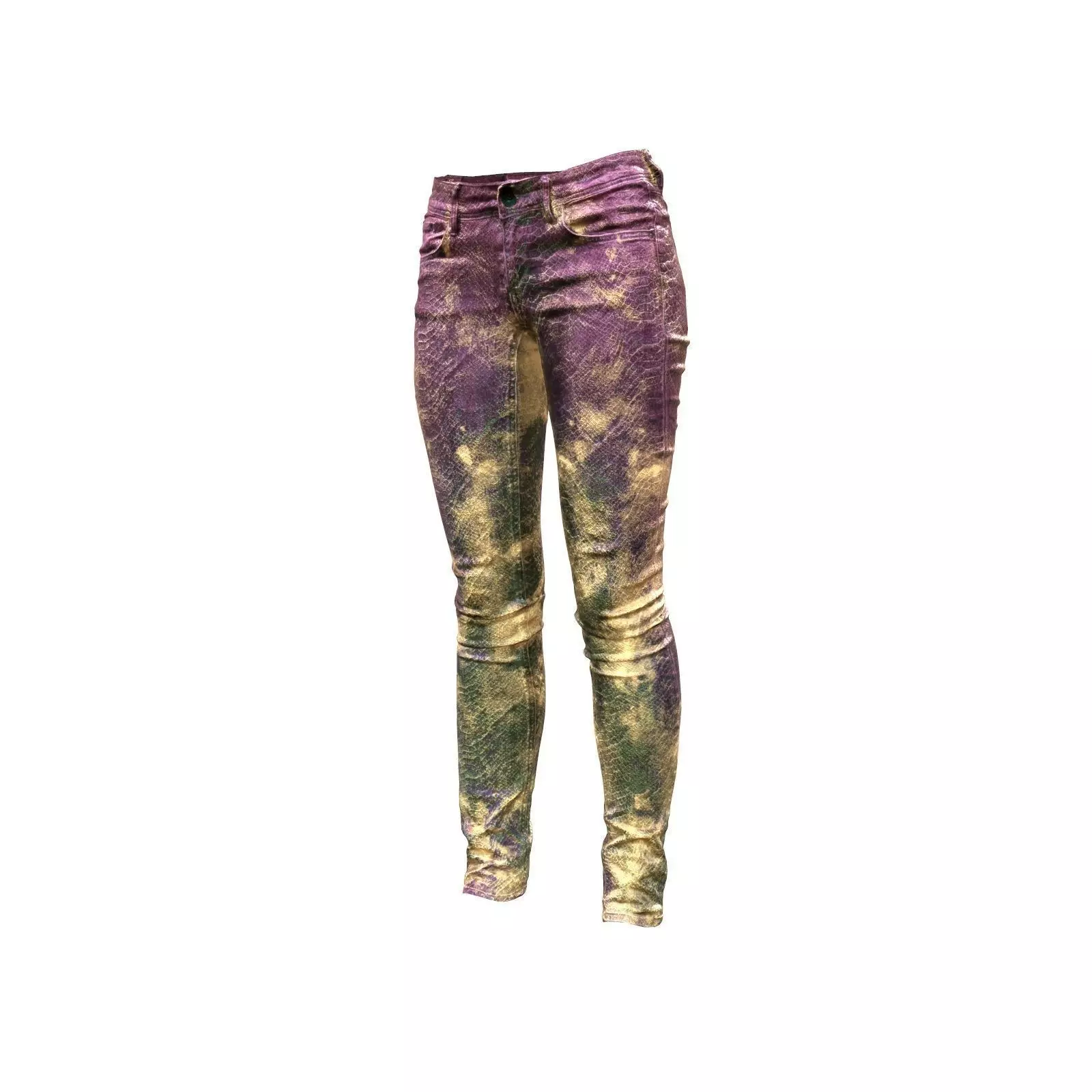 Unreal Pants Purple Low-poly 3D model_0