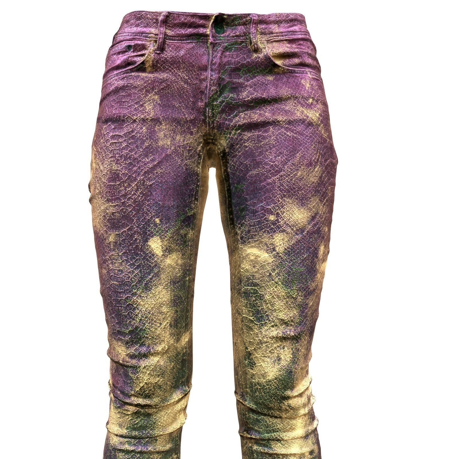 Unreal Pants Purple Low-poly 3D model_2