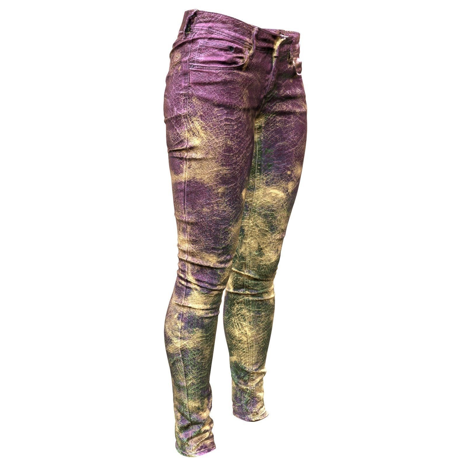 Unreal Pants Purple Low-poly 3D model_4