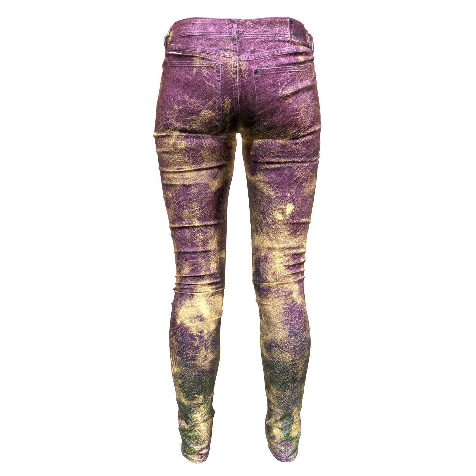 Unreal Pants Purple Low-poly 3D model_3