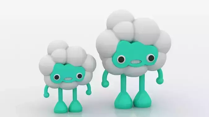 cloud character toy 3D printable model   3D print model