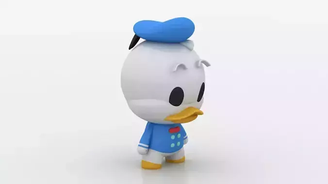3D duck character 3D printable model  