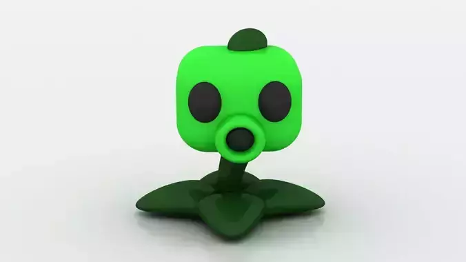 peashooter toy 3D printable model  