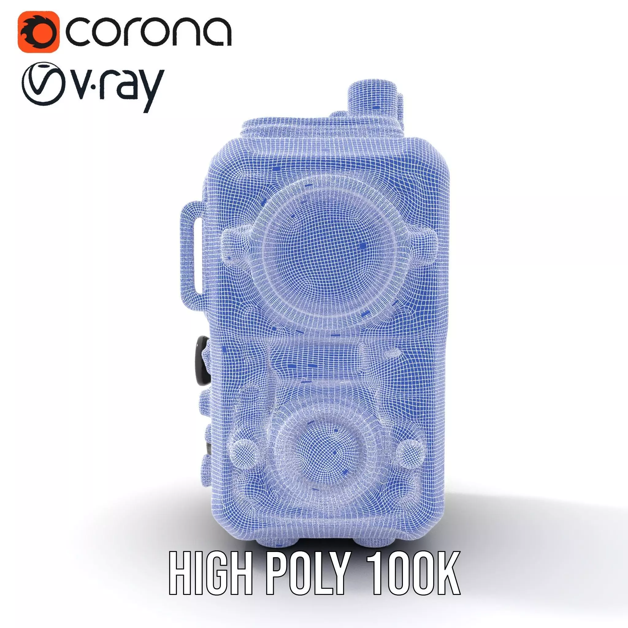 Futuristic Radio Device Model Pack Low-poly 3D model_33