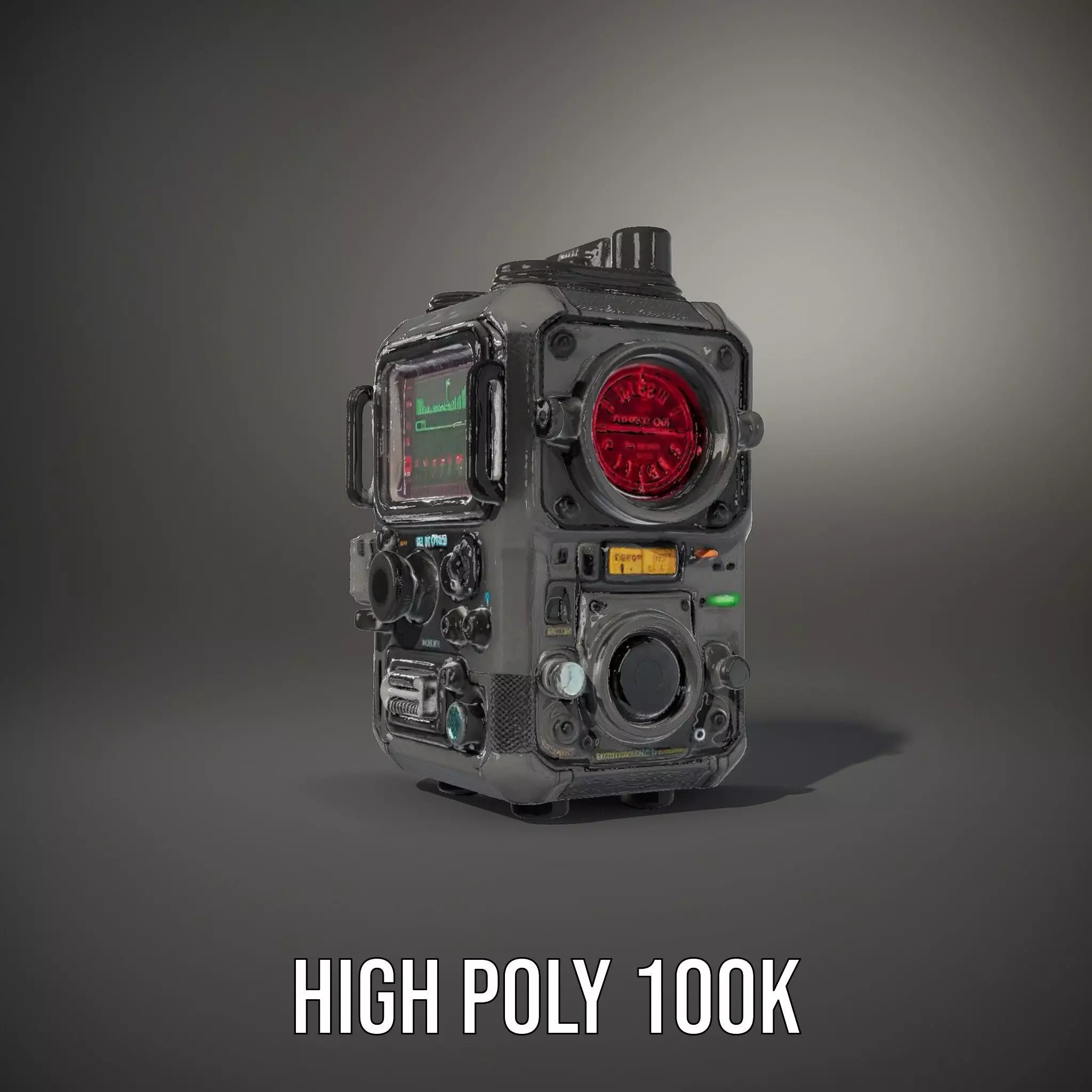 Futuristic Radio Device Model Pack Low-poly 3D model_8
